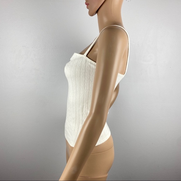 NEW REFORMATION IVORY POINTELLE KNIT CAMISOLE - Picture 6 of 10